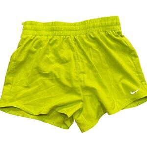 Nike One Girls' Shorts  Bright Cactus/White Large